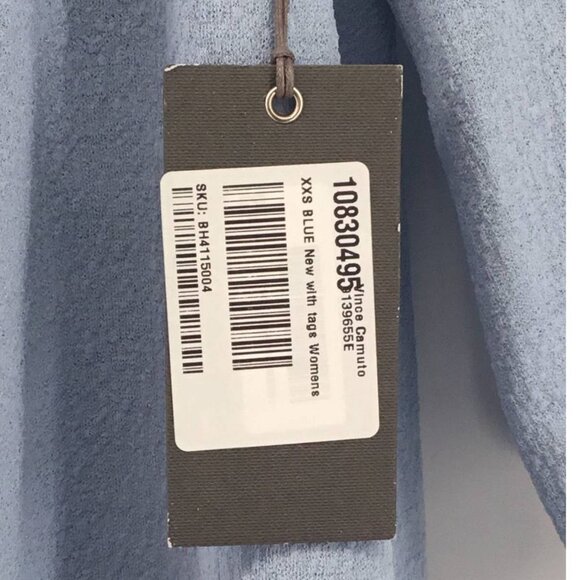 Vince Camuto Women's Bluebell Tie Back 3/4 Sleeve Off Shoulder Top Blue XXS New‎ - Picture 4 of 6